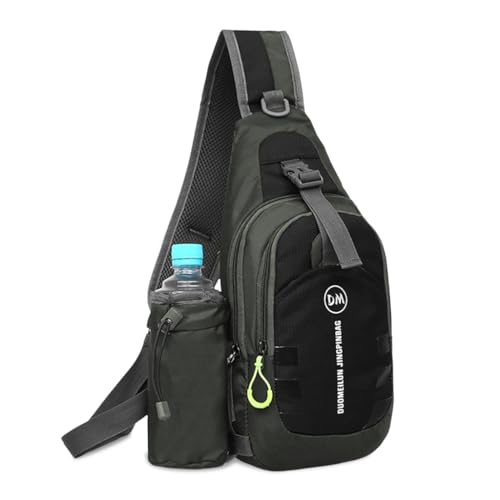 GUSTAVE Outdoor Sling Bag for Men Lightweight Cross Body Bag mens with Detachable Water Bottle Pouch Multi Zipper Pouches Fashion Waterproof Nylon Chest Bag Riding Bag Daily Pack GUSTAVE Outdoor Sling Bag for Men Lightweight Cross Body Bag mens with Detachable Water Bottle Pouch Multi Zipper Pouches Fashion Waterproof Nylon Chest Bag Riding Bag Daily Pack
